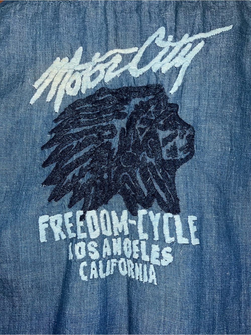The Great China Wall Motor City Freedom Cycle Denim Shirt ASO Jessica Simpson - Picture 9 of 16